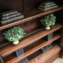 Load image into Gallery viewer, x SOLD Antique French Oak Bookcase, China Cabinet or Display Cupboard. Glass Doors. B12444
