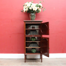 Load image into Gallery viewer, Antique English Mahogany Double Sided Shop Display China Cabinet. B13091
