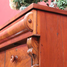 Load image into Gallery viewer, Antique Victorian Flame Mahogany Six Drawer Chest with Secret Drawer. B13108
