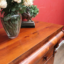 Load image into Gallery viewer, Antique Victorian Flame Mahogany Six Drawer Chest with Secret Drawer. B13108
