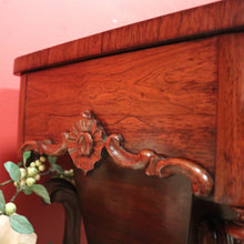 Load image into Gallery viewer, Antique English Sewing Table / Hall Table, Rosewood, Carved Flowers to the Legs. B12447
