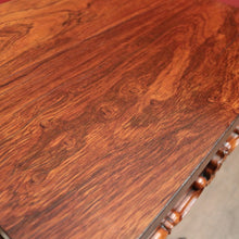 Load image into Gallery viewer, Antique English Sewing Table / Hall Table, Rosewood, Carved Flowers to the Legs. B12447
