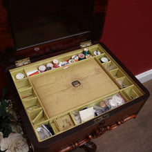 Load image into Gallery viewer, Antique English Sewing Table / Hall Table, Rosewood, Carved Flowers to the Legs. B12447
