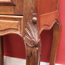 Load image into Gallery viewer, French Bedside Cabinet with Marble Top Drawer and Cupboard Storage Cabriole Legs and Carved Detail. B12741
