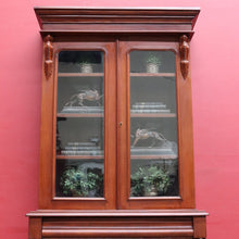 Load image into Gallery viewer, Antique Australian Cedar 4 Door 2 Height Bookcase or China Cabinet. B13105
