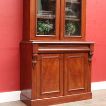 Load image into Gallery viewer, Antique Australian Cedar 4 Door 2 Height Bookcase or China Cabinet. B13105

