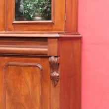 Load image into Gallery viewer, Antique Australian Cedar 4 Door 2 Height Bookcase or China Cabinet. B13105
