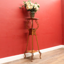 Load image into Gallery viewer, x SOLD Antique French Art Nouveau Plant Stand with Shaped Top Tiered Base and Fretted Cut Out Detail. B12764
