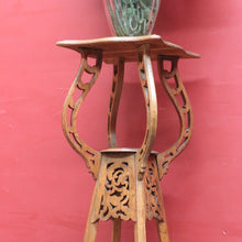 Load image into Gallery viewer, x SOLD Antique French Art Nouveau Plant Stand with Shaped Top Tiered Base and Fretted Cut Out Detail. B12764
