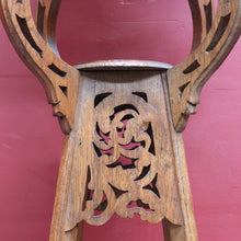 Load image into Gallery viewer, x SOLD Antique French Art Nouveau Plant Stand with Shaped Top Tiered Base and Fretted Cut Out Detail. B12764
