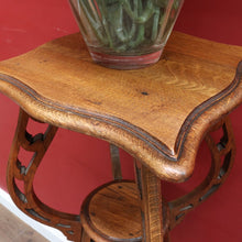 Load image into Gallery viewer, x SOLD Antique French Art Nouveau Plant Stand with Shaped Top Tiered Base and Fretted Cut Out Detail. B12764
