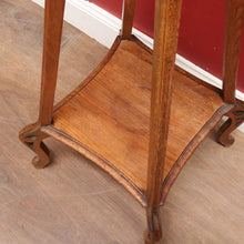 Load image into Gallery viewer, x SOLD Antique French Art Nouveau Plant Stand with Shaped Top Tiered Base and Fretted Cut Out Detail. B12764
