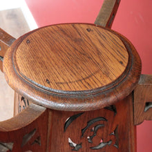 Load image into Gallery viewer, x SOLD Antique French Art Nouveau Plant Stand with Shaped Top Tiered Base and Fretted Cut Out Detail. B12764
