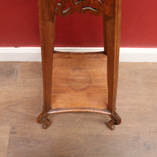 Load image into Gallery viewer, x SOLD Antique French Art Nouveau Plant Stand with Shaped Top Tiered Base and Fretted Cut Out Detail. B12764
