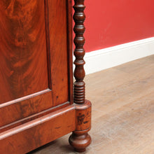 Load image into Gallery viewer, Antique English Flame Mahogany Two Part Bookcase Cabinet circa 1880. B13126
