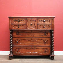 Load image into Gallery viewer, x SOLD Antique Australian Cedar Chest of Drawers, with Graduating Drawers. B12446
