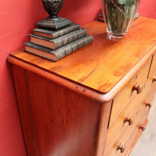 Load image into Gallery viewer, Antique Australian Cedar Five Drawer Chest of Drawers circa 1880. B13090
