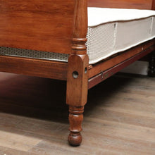 Load image into Gallery viewer, Antique Australian Cedar and Blackwood Bed and Custom Mattress. Tasmania c1850. B12449

