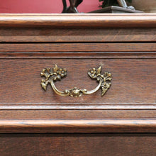 Load image into Gallery viewer, x SOLD French Oak Sideboard with Two Doors Two Drawers Brass Handles Key and Elaborate Carved Detail. B12701
