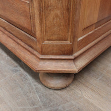 Load image into Gallery viewer, x SOLD Dutch Oak Cabinet with Three Drawers Bun Feet and Oak Handles. B12749
