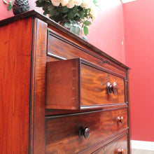 Load image into Gallery viewer, Antique English Mahogany Six Drawer Chest of Drawers, Graduating Drawers. B13130
