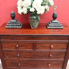 Load image into Gallery viewer, Antique English Mahogany Six Drawer Chest of Drawers, Graduating Drawers. B13130
