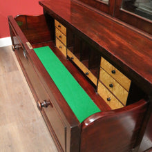 Load image into Gallery viewer, Antique English Mahogany Secretaire Bookcase Bureau or Bookcase with a Desk. B12471
