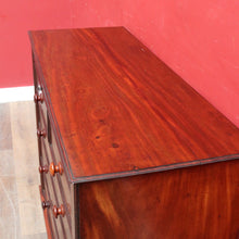 Load image into Gallery viewer, Antique English Mahogany Six Drawer Chest of Drawers, Graduating Drawers. B13130
