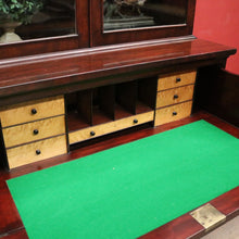 Load image into Gallery viewer, Antique English Mahogany Secretaire Bookcase Bureau or Bookcase with a Desk. B12471
