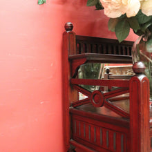 Load image into Gallery viewer, Mahogany Bedside Cabinet or Lamp / Side Cupboard with a Mirror Back, Tier Display. B12442
