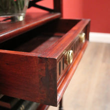 Load image into Gallery viewer, Mahogany Bedside Cabinet or Lamp / Side Cupboard with a Mirror Back, Tier Display. B12442
