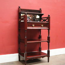 Load image into Gallery viewer, Mahogany Bedside Cabinet or Lamp / Side Cupboard with a Mirror Back, Tier Display. B12442
