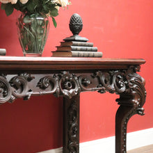 Load image into Gallery viewer, Antique Chinese Hardwood Sofa or Hall Table with Heavily Carved Detail. 12453
