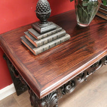 Load image into Gallery viewer, Antique Chinese Hardwood Sofa or Hall Table with Heavily Carved Detail. 12453
