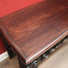 Load image into Gallery viewer, Antique Chinese Hardwood Sofa or Hall Table with Heavily Carved Detail. 12453
