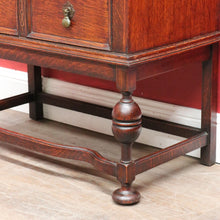 Load image into Gallery viewer, Antique English Oak Bureau Writing Desk with Fitted Interior and Four Drawers. B13045
