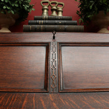 Load image into Gallery viewer, Antique English Oak Bureau Writing Desk with Fitted Interior and Four Drawers. B13045
