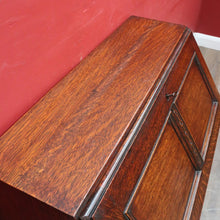 Load image into Gallery viewer, Antique English Oak Bureau Writing Desk with Fitted Interior and Four Drawers. B13045
