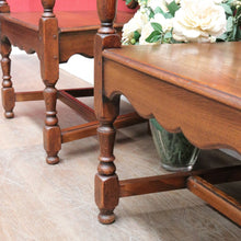 Load image into Gallery viewer, Pair of Antique French Armchairs with Ornate Tall Backs Central Panels and Shaped Arms. B12702
