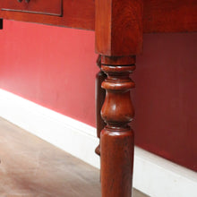 Load image into Gallery viewer, Antique Australian Cedar Single Drawer Hall Table, Sofa Table or Small Desk. B13123
