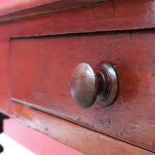 Load image into Gallery viewer, Antique Australian Cedar Single Drawer Hall Table, Sofa Table or Small Desk. B13123
