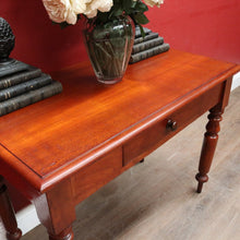 Load image into Gallery viewer, Antique Australian Cedar Single Drawer Hall Table, Sofa Table or Small Desk. B13123
