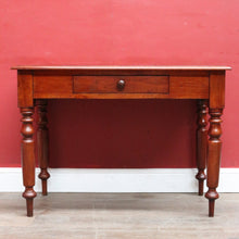 Load image into Gallery viewer, Antique Australian Cedar Single Drawer Hall Table, Sofa Table or Small Desk. B13123
