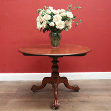 Load image into Gallery viewer, Antique Australian Cedar Dining Table with Pedestal Base and Lion Paw Feet. B12472
