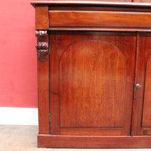 Load image into Gallery viewer, Antique English Mahogany Two Door Bookcase Cabinet with Original Glass. B13069
