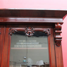 Load image into Gallery viewer, Antique English Mahogany Two Door Bookcase Cabinet with Original Glass. B13069
