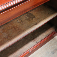 Load image into Gallery viewer, Antique English Mahogany Two Door Bookcase Cabinet with Original Glass. B13069
