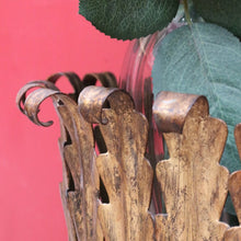 Load image into Gallery viewer, Antique French Jardinière Holder with Hand Hammered Gilt Metal Bowl Leaf Motif Rim and Tripod Legs. B12755
