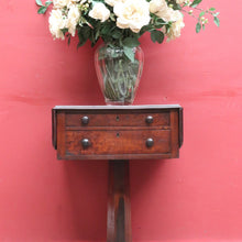 Load image into Gallery viewer, x SOLD English Mahogany Side Table with Two Drawers, Drop Side Pembroke Table. B12826
