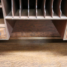 Load image into Gallery viewer, Antique American Oak Cutler Roll Top Twin Pedestal Desk, Office Desk. B13129
